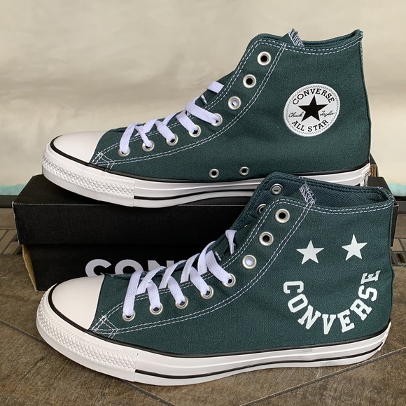 CONVERSE CTAS HI FADED SPRUCE/BLACK/WHITE MENS - Picture 2 of 15